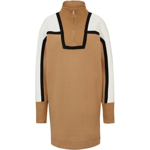 Robe color block en jersey à encolure zippée - Boss - Modalova