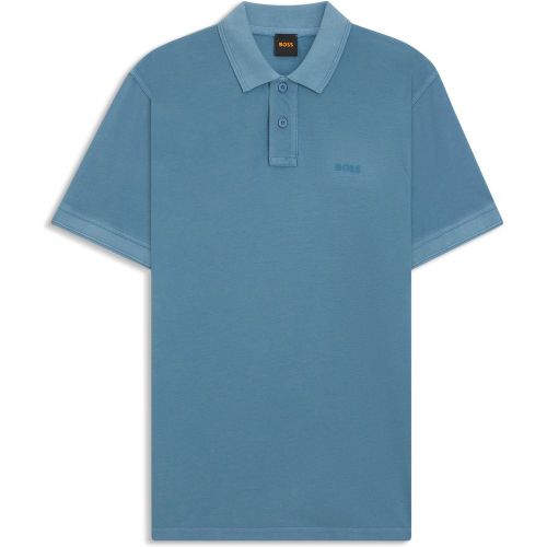 Polo en piqué de coton avec logo imprimé - Boss - Modalova