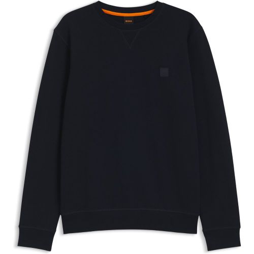 Sweat Regular en molleton de coton avec patch logoté - Boss - Modalova