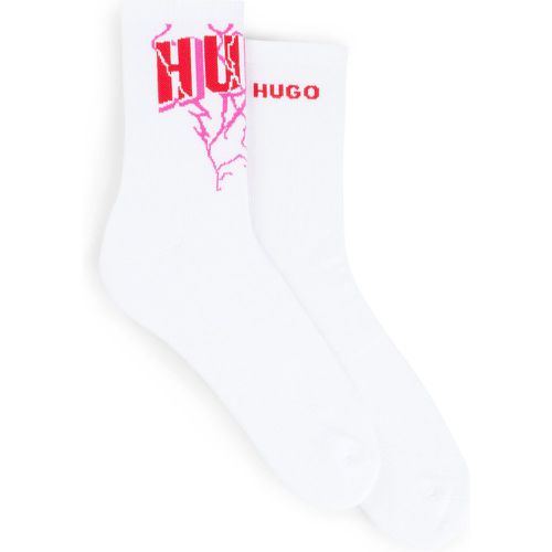 Lot de deux paires de chaussettes courtes en coton mélangé à logos - HUGO - Modalova