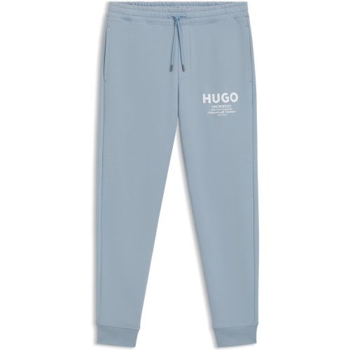 Bas de survêtement en molleton de coton avec logo imprimé - HUGO - Modalova