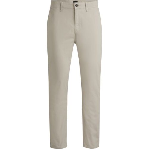 Chino Tapered en satin de coton stretch - Boss - Modalova