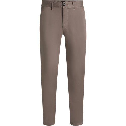 Chino Slim en satin de coton stretch - Boss - Modalova