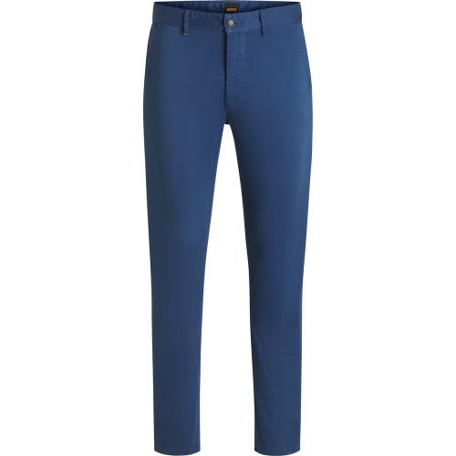 Chino Slim en satin de coton stretch - Boss - Modalova