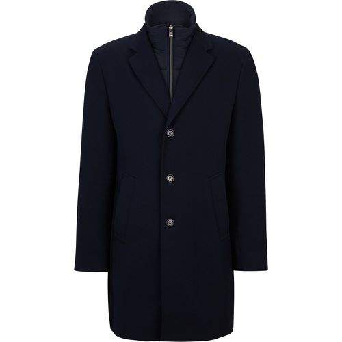 Manteau en coton mélangé avec insert zippé - Boss - Modalova
