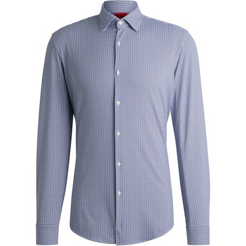 Chemise Slim Fit imprimée en tissu stretch performant - HUGO - Modalova