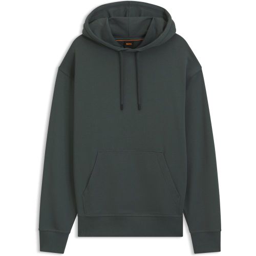 Sweat à capuche en molleton de coton avec logo imprimé - Boss - Modalova