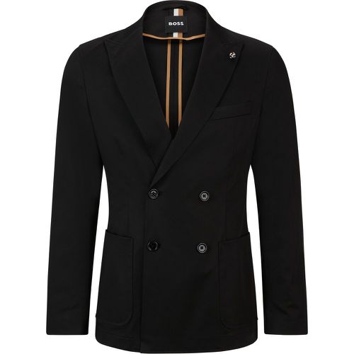 Veste croisée Slim Fit en coton stretch - Boss - Modalova