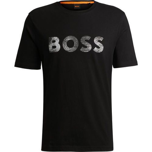 T-shirt en jersey de coton à logo imprimé - Boss - Modalova