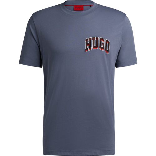 T-shirt Regular Fit en jersey de coton avec logo sportif - HUGO - Modalova