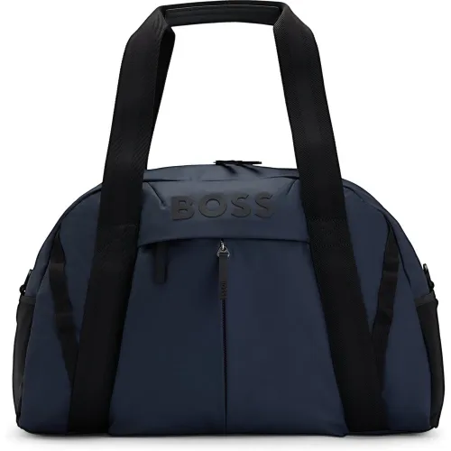 Sac de voyage en similicuir orné de logos - Boss - Modalova
