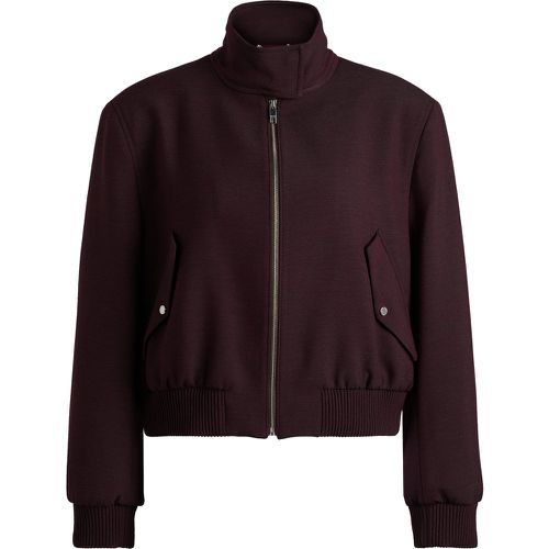 Veste zippée Relaxed en twill chiné - Boss - Modalova