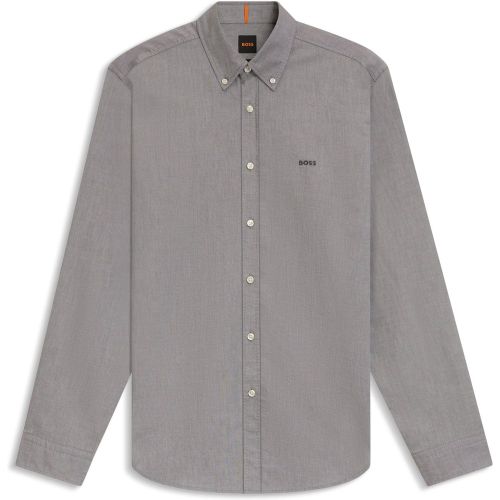 Chemise Regular en coton avec col à pointes boutonnées - Boss - Modalova