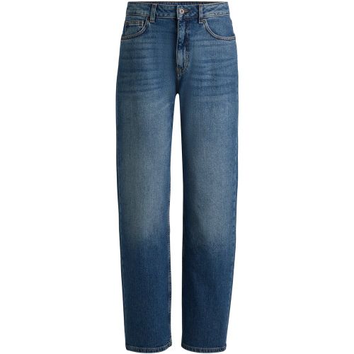 Jean long coupe droite en denim stretch - HUGO - Modalova