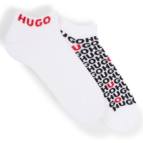 Lot de deux paires de chaussettes basses en coton mélangé à logos - HUGO - Modalova