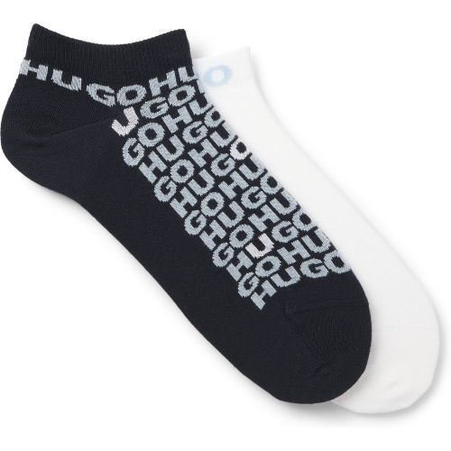 Lot de deux paires de chaussettes basses en coton mélangé à logos - HUGO - Modalova