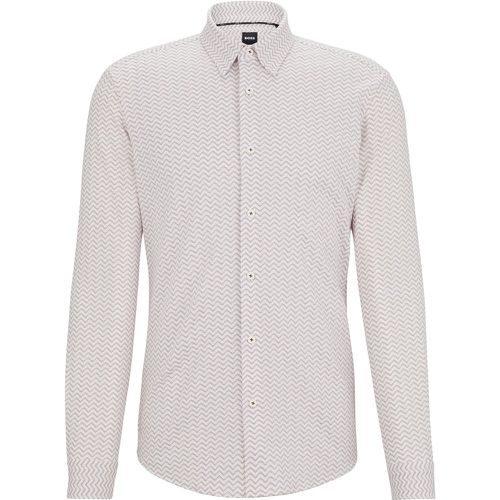 Chemise Slim en tissu stretch performant à motif - Boss - Modalova