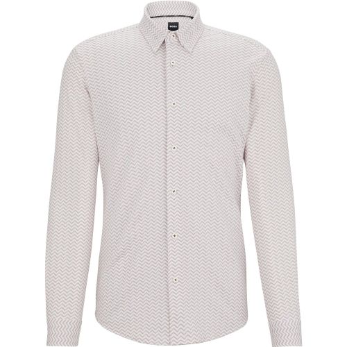 Chemise Slim en tissu stretch performant à motif - Boss - Modalova