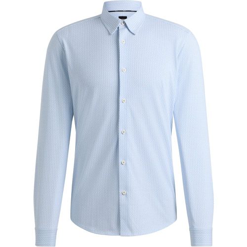 Chemise Slim imprimée en tissu mélangé stretch performant - Boss - Modalova