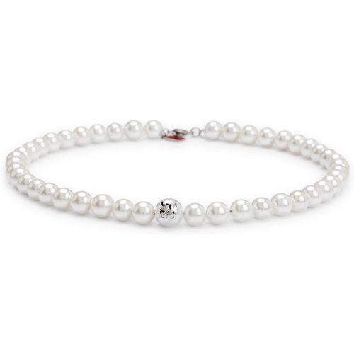 Collier à logos revisités avec perles véritables et perle synthétique - HUGO - Modalova