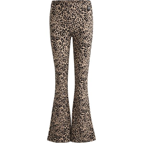 Pantalon Slim à imprimé animalier et jambes évasées - HUGO - Modalova