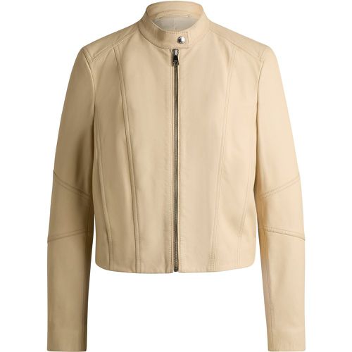 Veste Regular en cuir grainé - Boss - Modalova