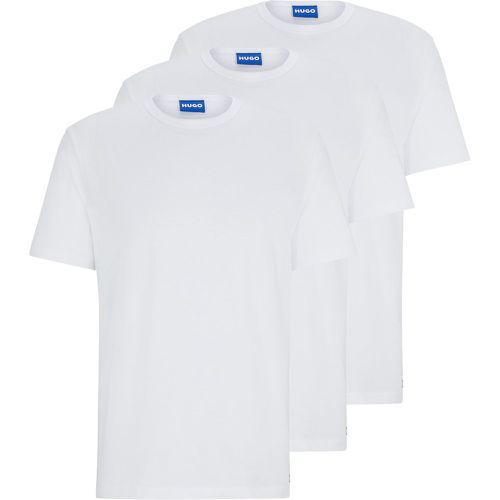 Lot de trois t-shirts en jersey de coton avec logos - HUGO - Modalova