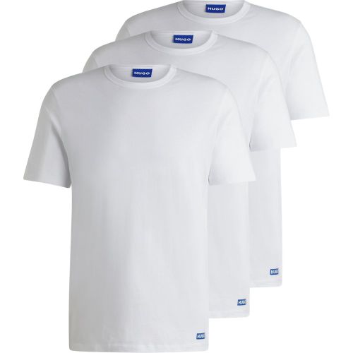 Lot de trois t-shirts en jersey de coton avec logos - HUGO - Modalova