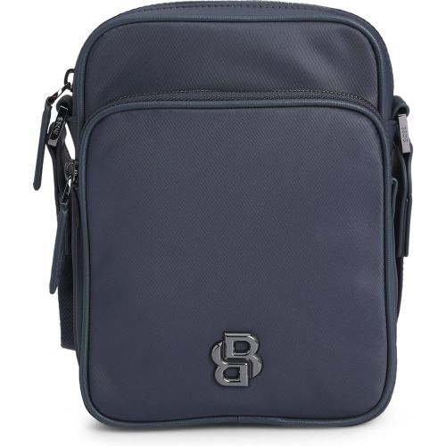 Sac reporter en twill à monogramme double B - Boss - Modalova