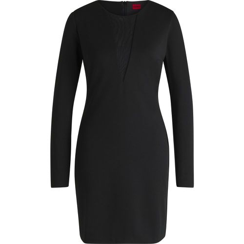 Robe en jersey stretch avec empiècement mesh en V - HUGO - Modalova