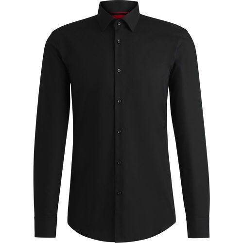 Chemise Slim en coton jacquard avec motif chaîne à logo - HUGO - Modalova