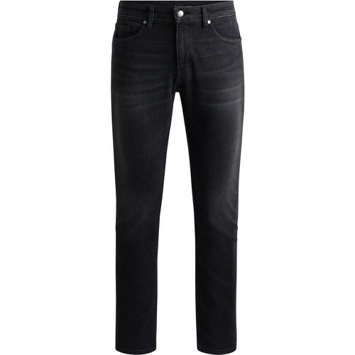 Delaware Jean Slim en denim stretch confortable noir - Boss - Modalova