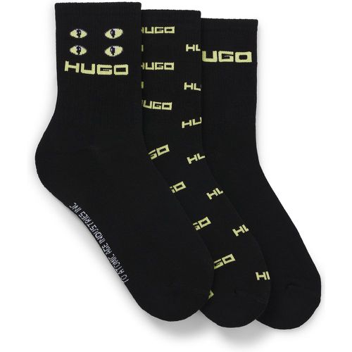 Lot de trois paires de chaussettes courtes avec logo de la saison - HUGO - Modalova