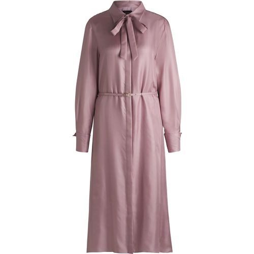 Robe-chemise à manches longues en twill de soie italien - Boss - Modalova