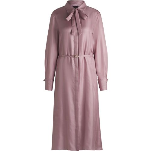 Robe-chemise à manches longues en twill de soie italien - Boss - Modalova