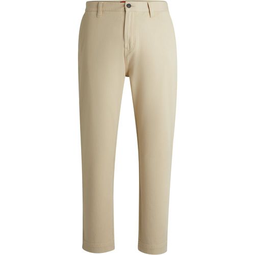 Pantalon Tapered Regular Rise en twill de coton - HUGO - Modalova