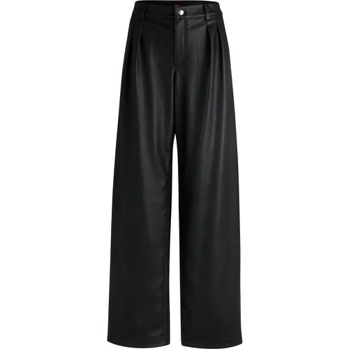 Pantalon Regular large en similicuir - Boss - Modalova