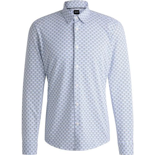 Chemise Slim en jersey de coton mélangé imprimé - Boss - Modalova