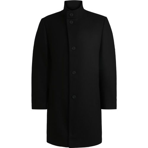 Manteau Regular en laine mélangée - HUGO - Modalova