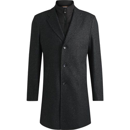 Manteau Slim avec veste sans manches intérieure zippée et amovible - Boss - Modalova