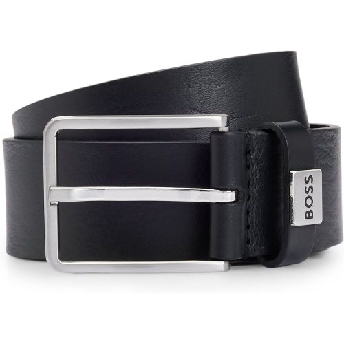 Ceinture en cuir italien avec passant logoté - Boss - Modalova