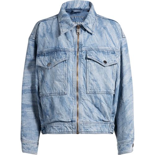 Veste Oversize en denim usé bleu - Boss - Modalova