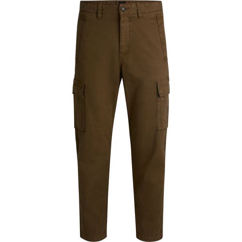 Pantalon cargo en twill de coton stretch - Boss - Modalova