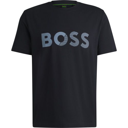 T-shirt en jersey de coton avec grand logo - Boss - Modalova