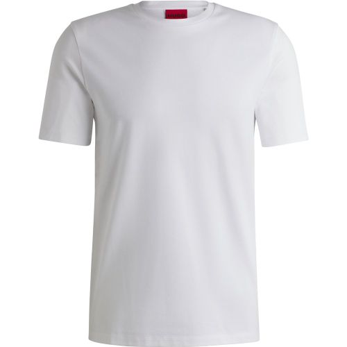 T-shirt Regular en piqué de coton stretch mercerisé - HUGO - Modalova