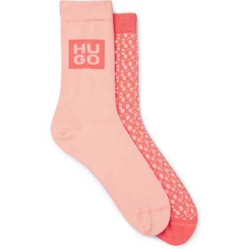 Lot de deux paires de chaussettes mi-mollet en coton mélangé - HUGO - Modalova