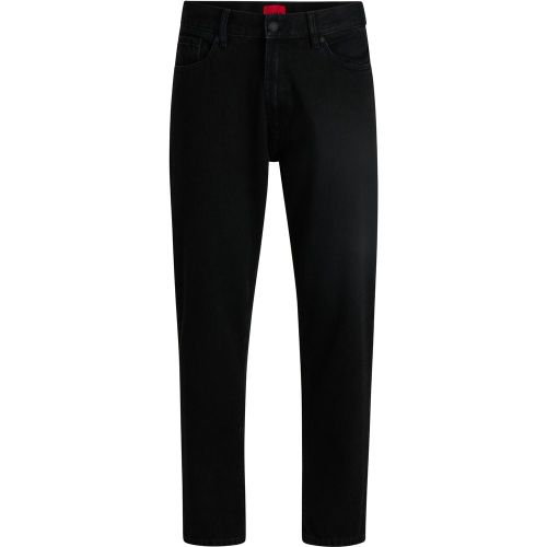 Jean Relaxed Tapered en denim noir - HUGO - Modalova