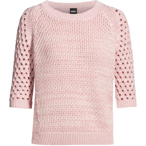 Pull en maille de coton mélangé - Boss - Modalova