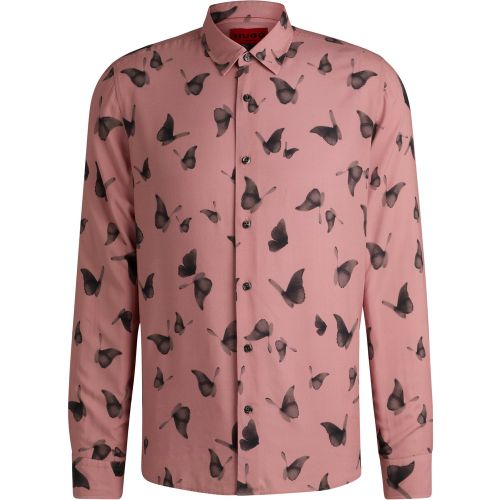 Chemise Regular en popeline à imprimé saisonnier - HUGO - Modalova