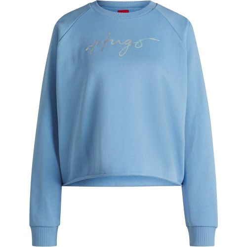 Sweat en molleton de coton avec logo imprimé - HUGO - Modalova